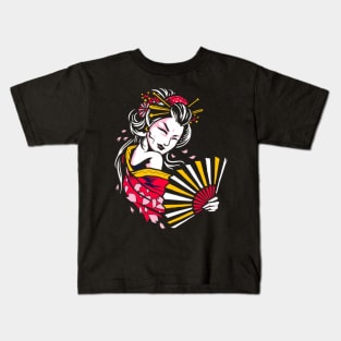 Japanese Geisha Kids T-Shirt